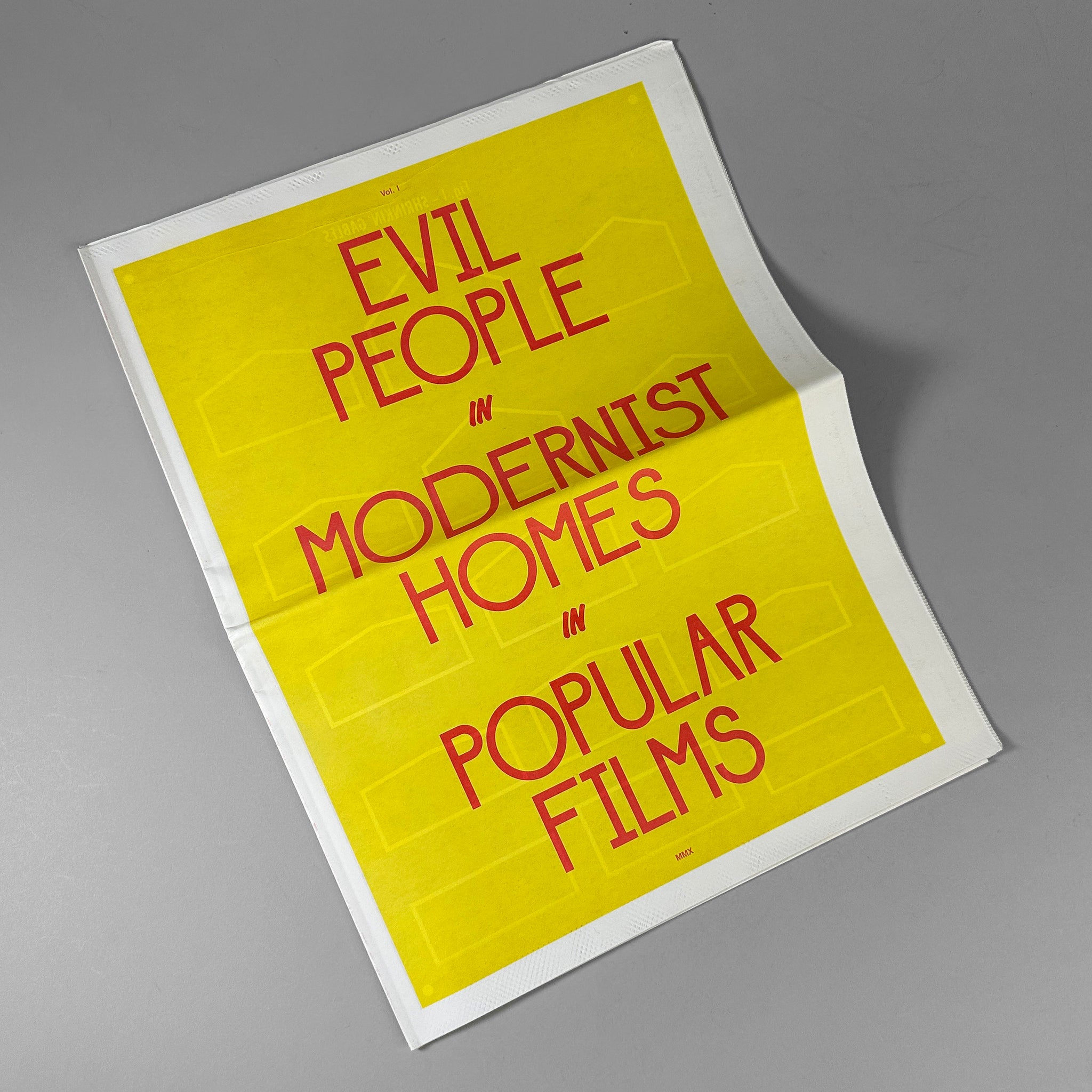 (MISPRINT EDITION) Evil People in Modernist Homes in Popular Films