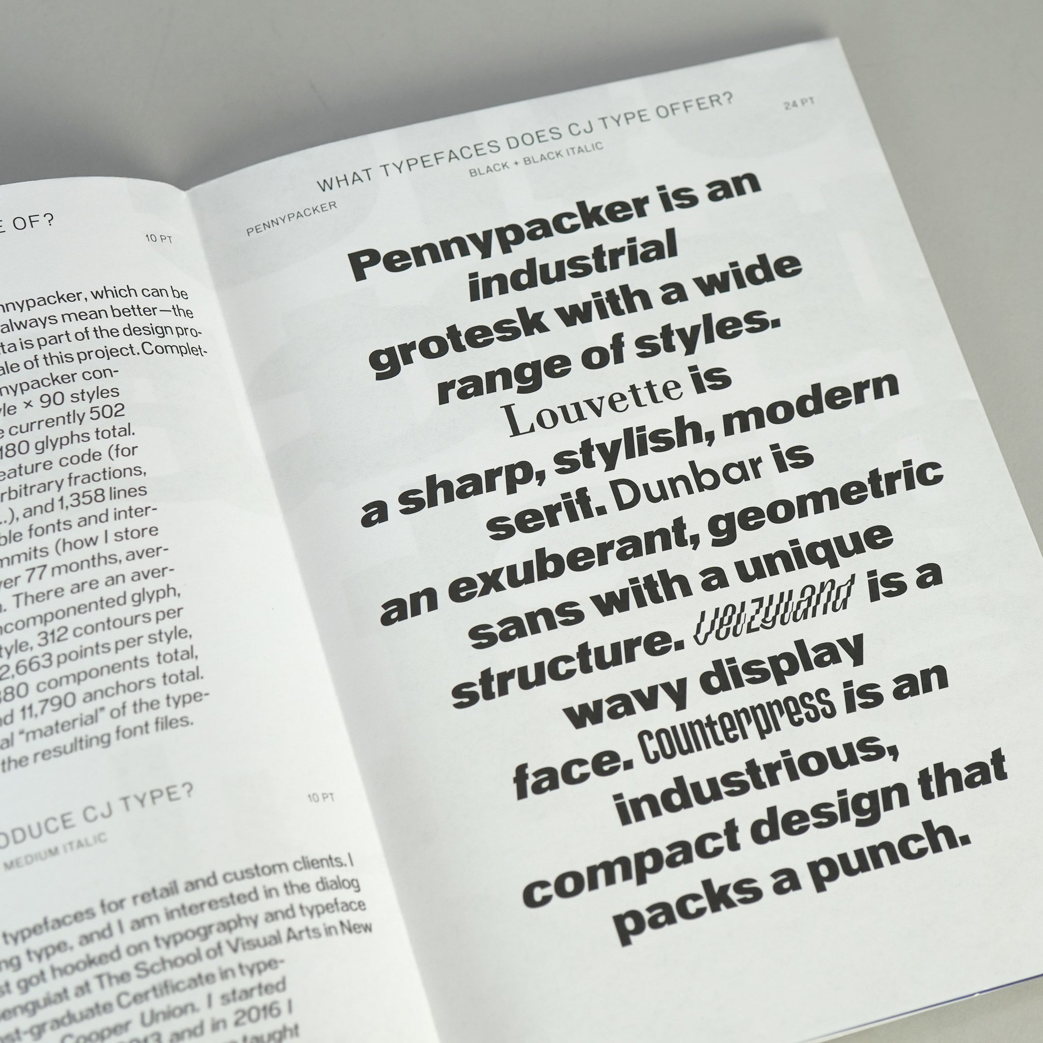 Pennypacker Type Specimen