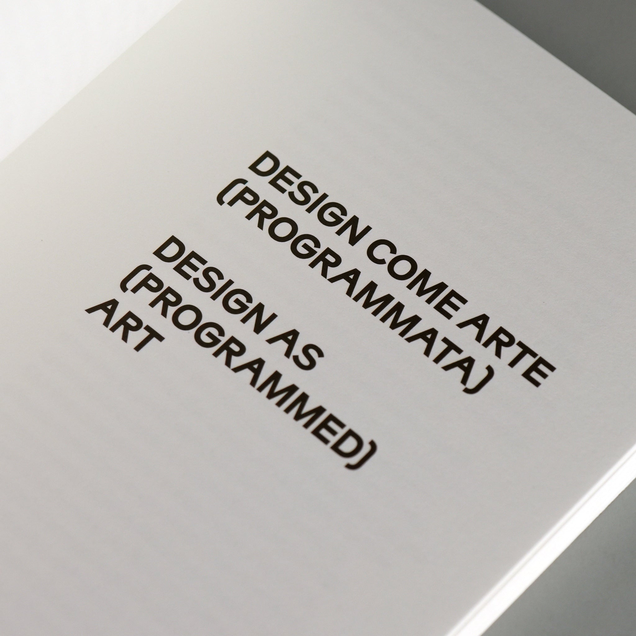 Design as (Programmed) Art