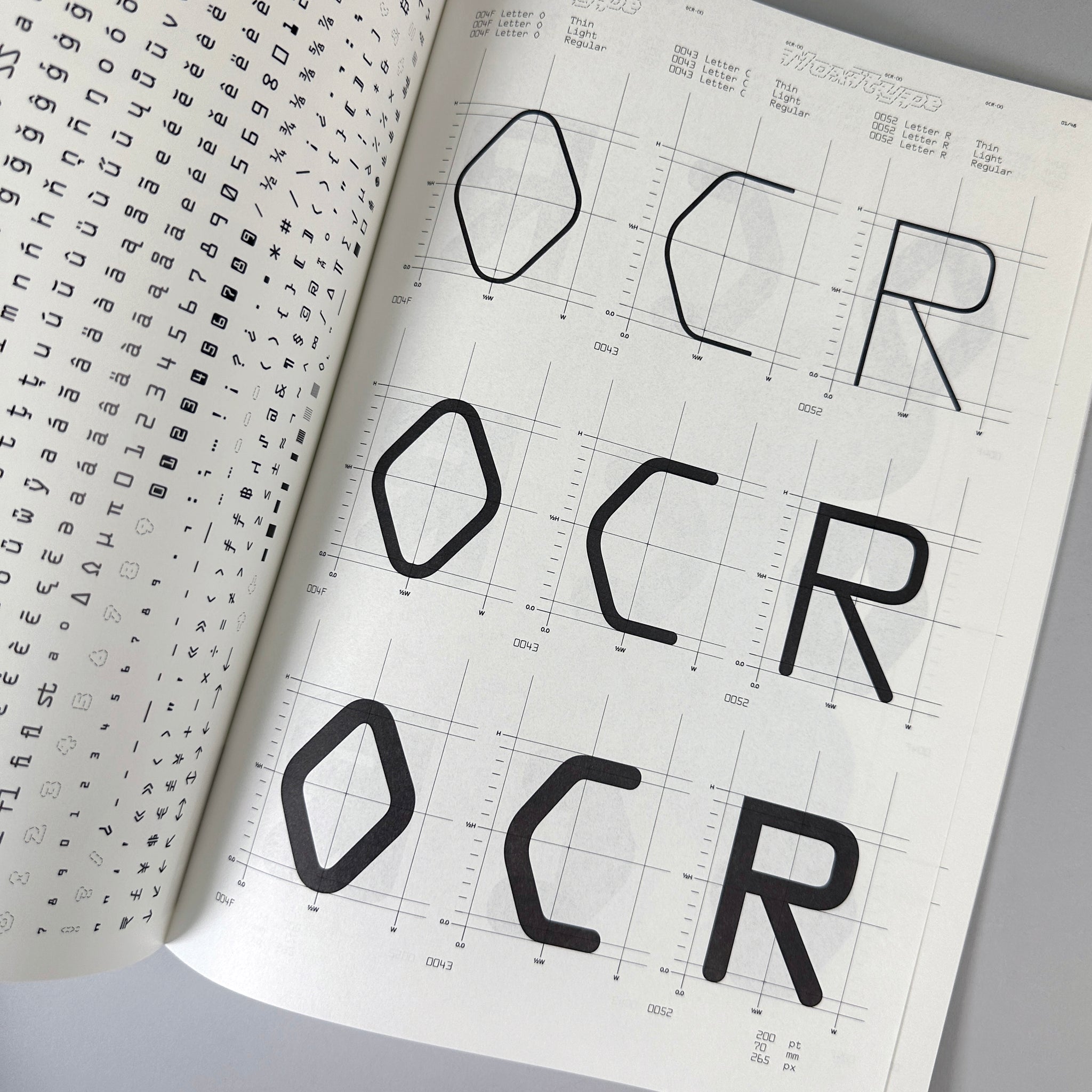 OCR-X Type Specimen / Maxitype