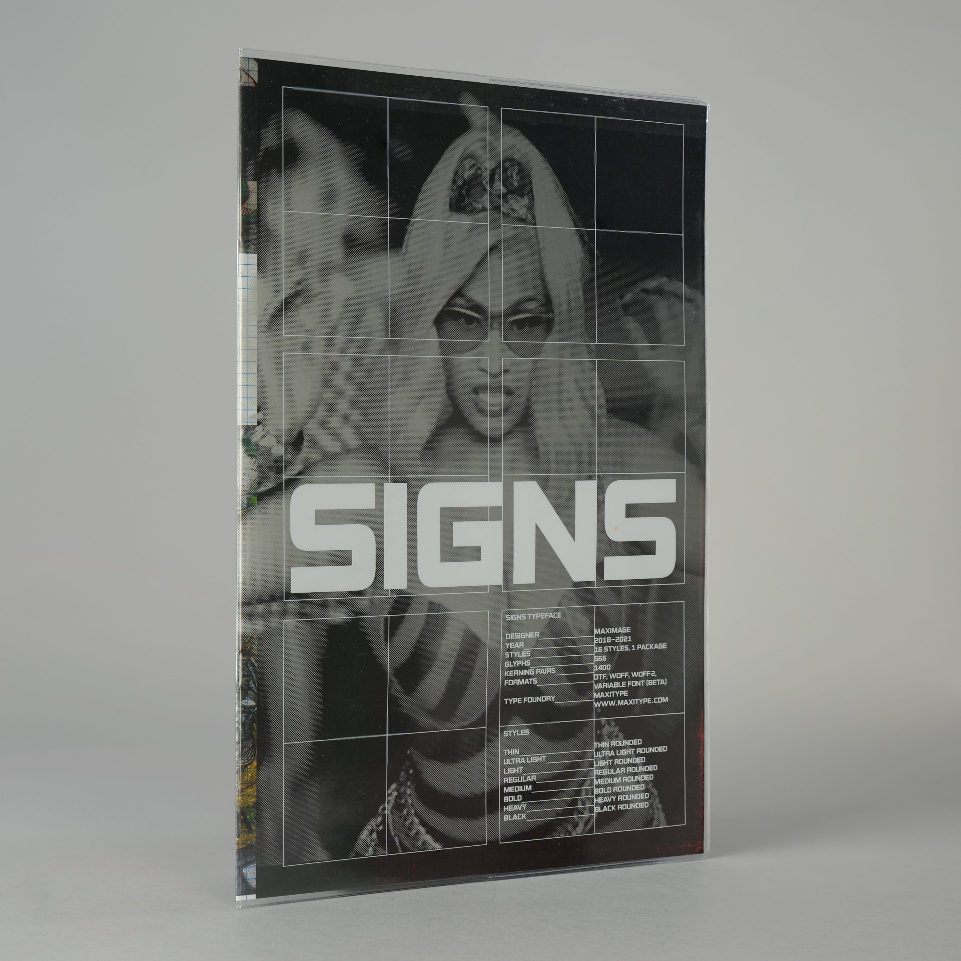 Signs Type Specimen – Draw Down