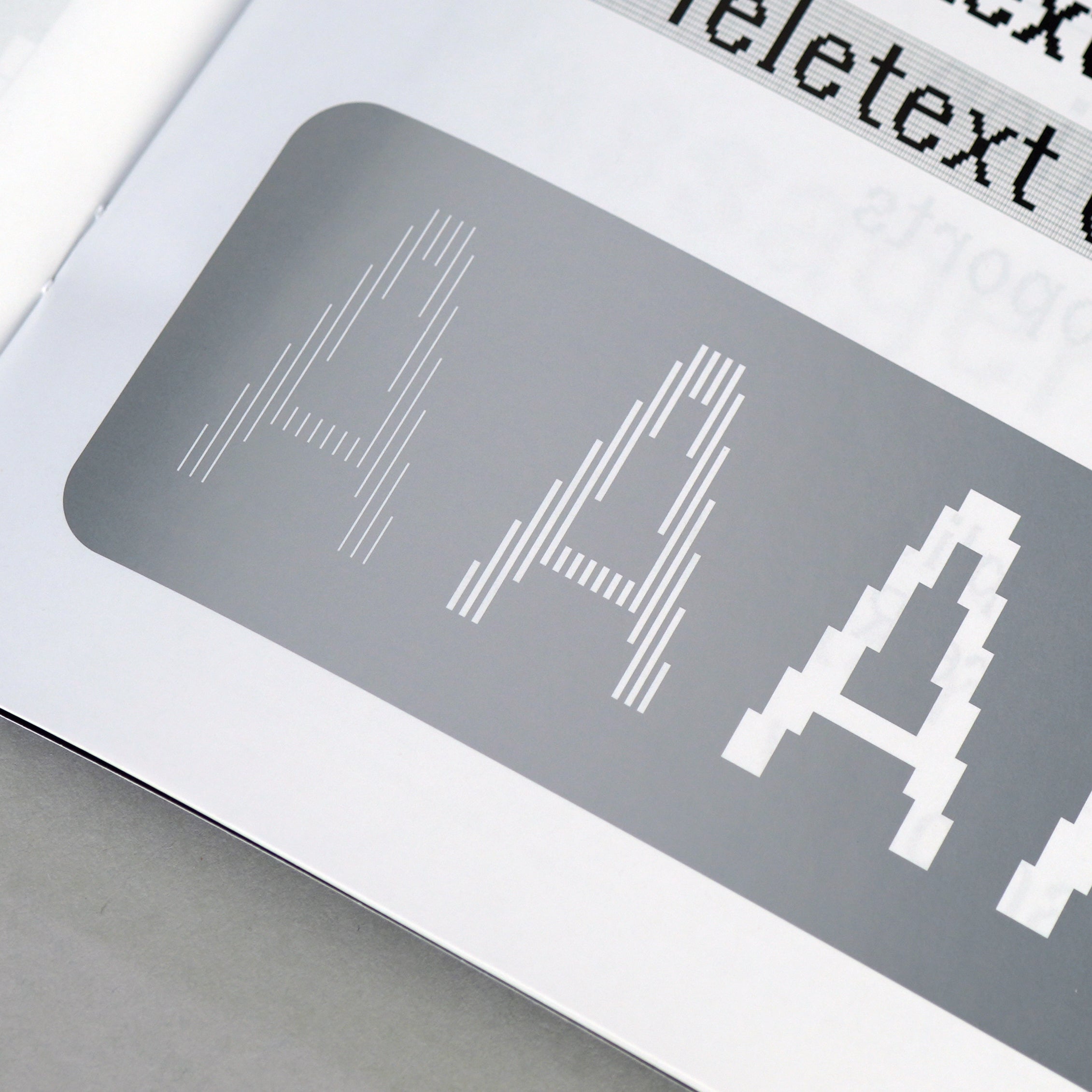 Teletext Type Specimen – Draw Down