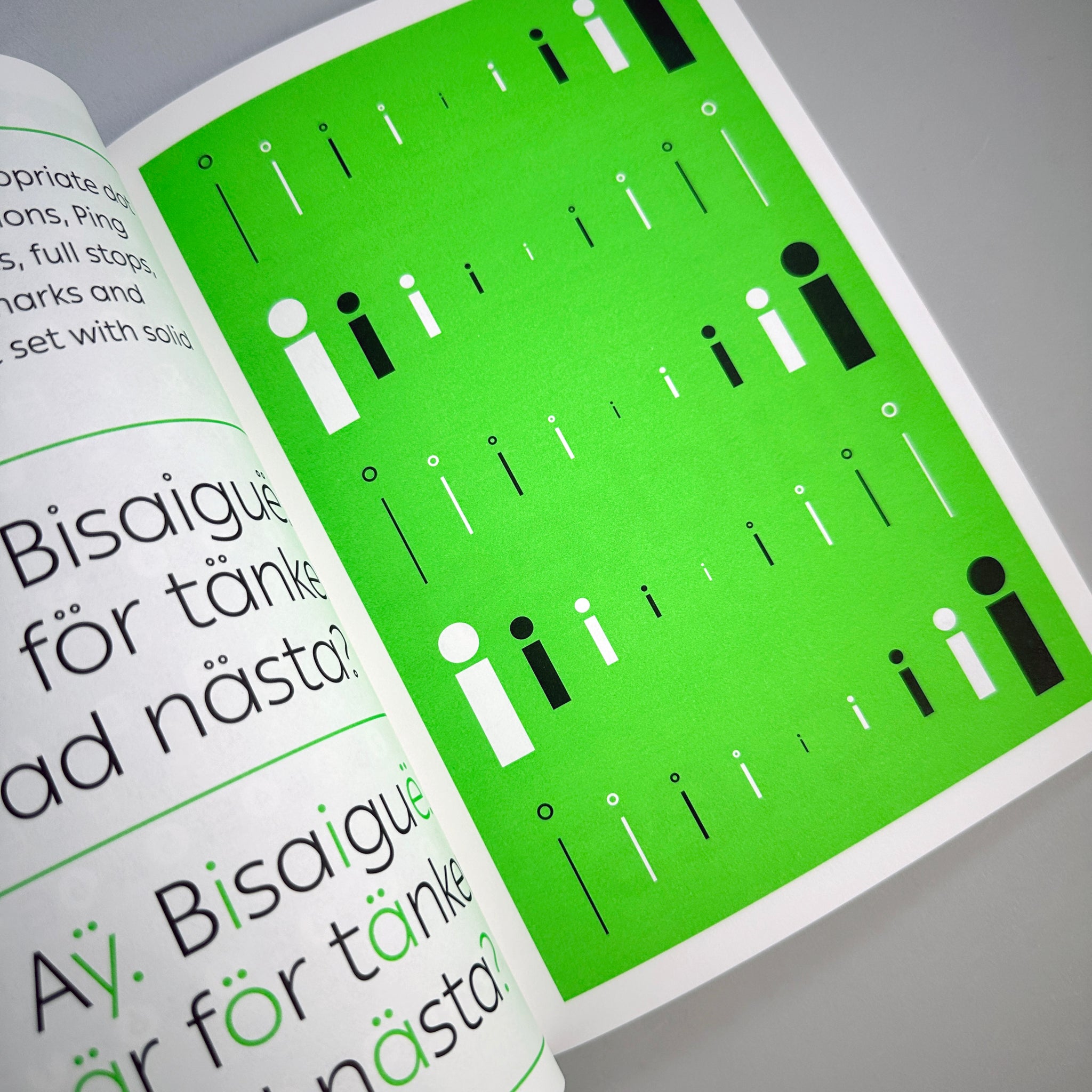 Ping: A Whole World Typeface Specimen (Green)