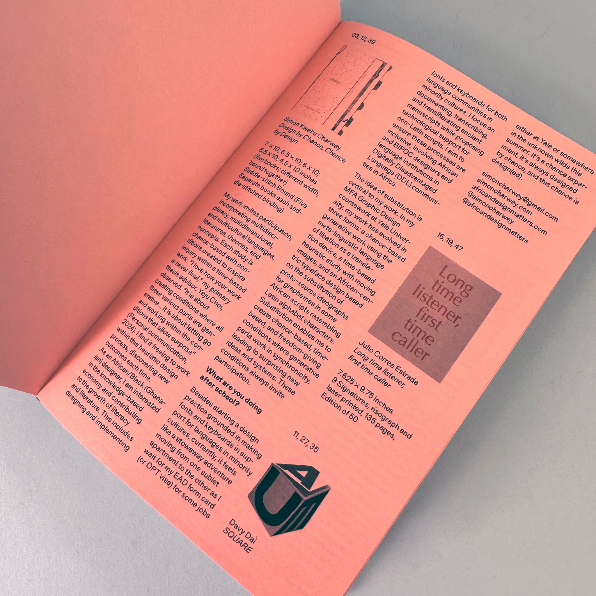 SPREAD — Yale Graphic Design 2024 Thesis Catalog