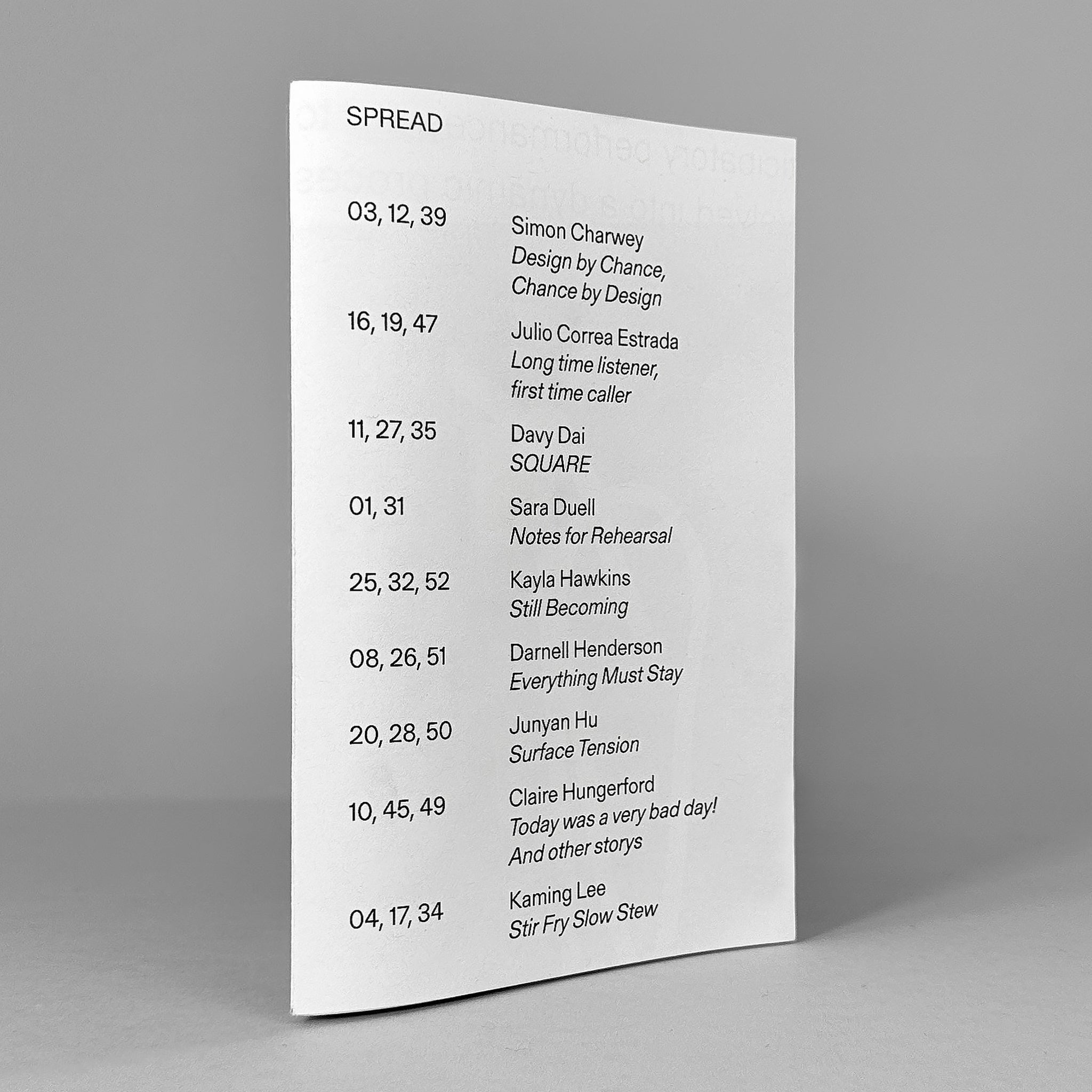 SPREAD — Yale Graphic Design 2024 Thesis Catalog Draw Down