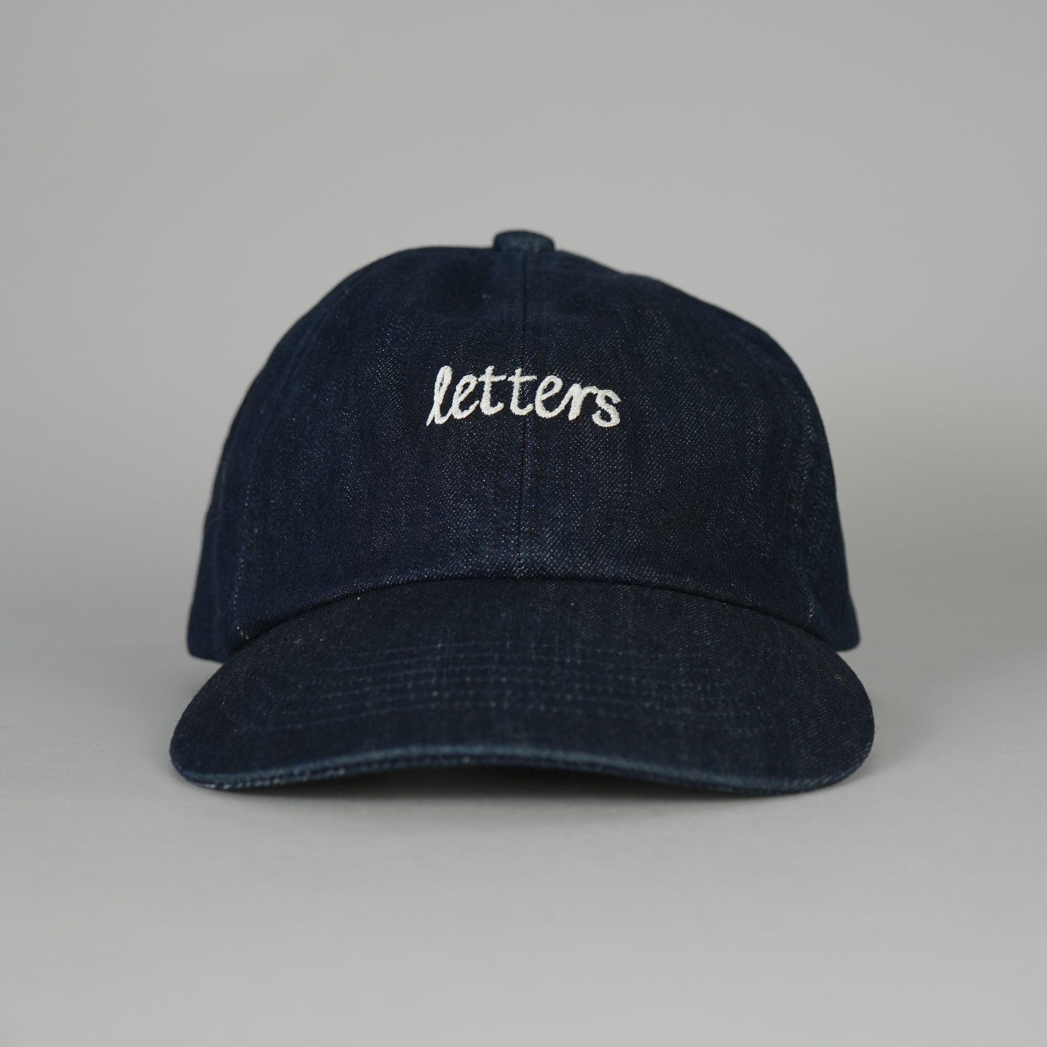 "letters" hat (denim)