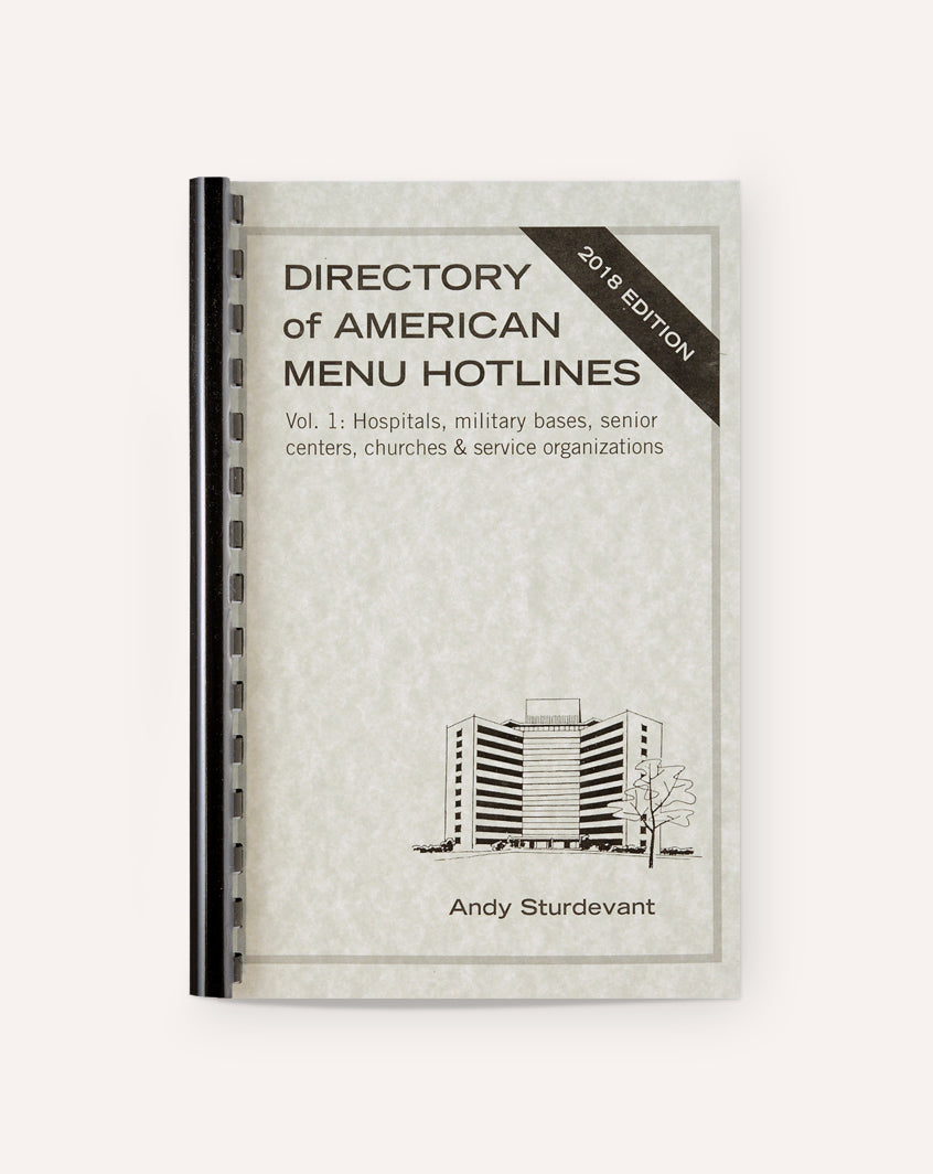 Directory of American Menus Hotlines, Vol. 1