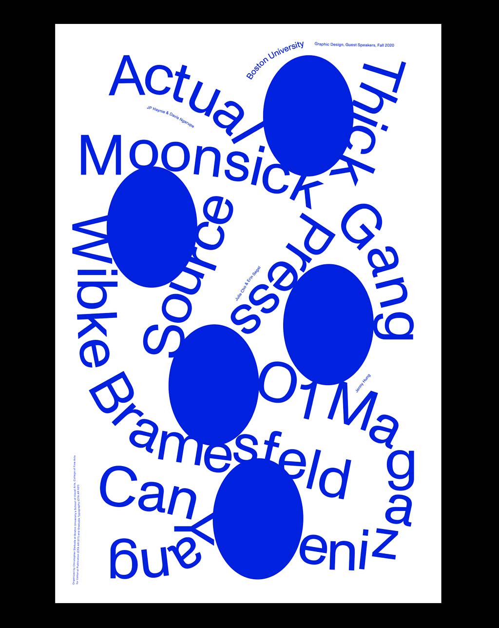 Boston University Graphic Design Poster (Blue)